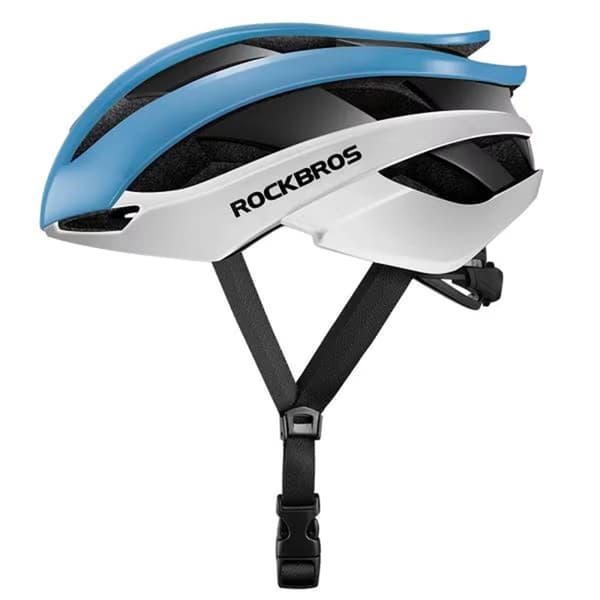 Rockbros Cykelhjälm L - Blå/Vit