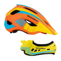 Miniatyrbild 3 av 5: Rockbros Cykelhjälm Med Detachable Visor M - Gul/Orange