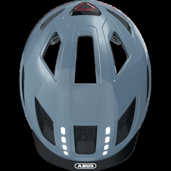 Abus - 66711 - Cykelhjälm med ljus, Hyban 2.0 LED, Huvudskydd med fram- och bakljus, Robust hårt skal, unisex