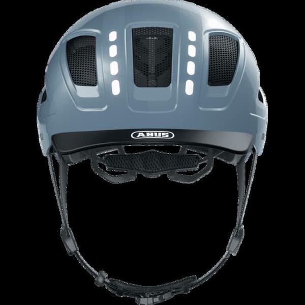 Abus - 66711 - Cykelhjälm med ljus, Hyban 2.0 LED, Huvudskydd med fram- och bakljus, Robust hårt skal, unisex