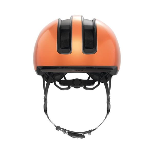 Cykelhjälm - ABUS - HUD-Y - Orange - Uppladdningsbar LED - Zoom Ace Urban justering