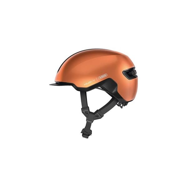 Cykelhjälm - ABUS - HUD-Y - Orange - Uppladdningsbar LED - Zoom Ace Urban justering