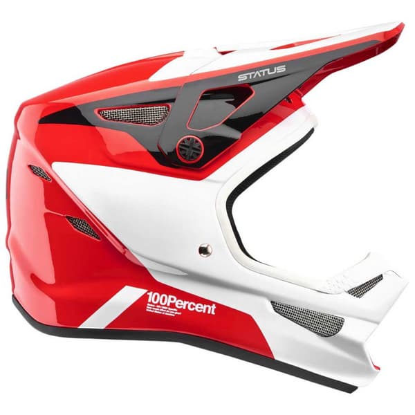 100percent Status Junior Downhill-hjelm Hvid M