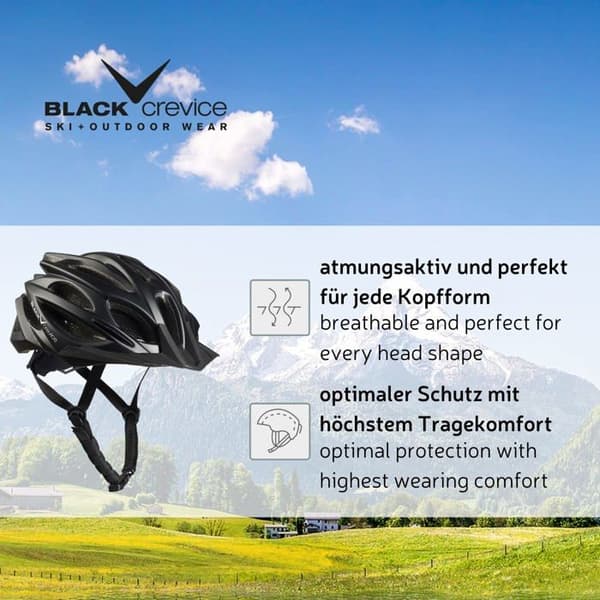 Svart crevice cykelhjälm - BCR325038-WB-XS