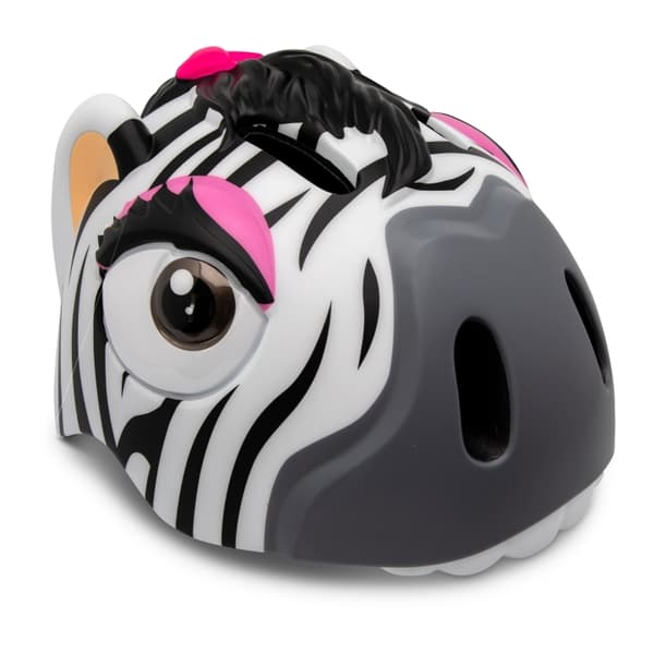 Crazy Safety Zebra sykkelhjelm - svart/hvit (49-55 cm) (100901-01-01)