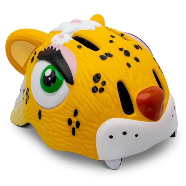 Crazy Safety Leopard sykkelhjelm - gul (49-55 cm) (100301-03-01)