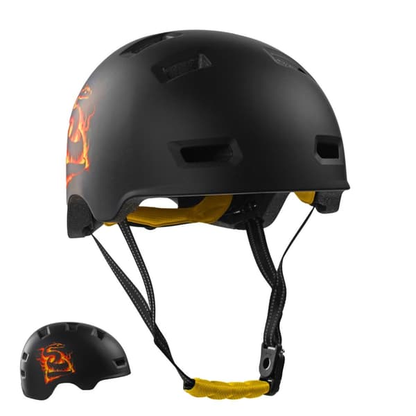 Crazy Safety Orange Snake sykkel- og skaterhjelm - Oransje - L (57-61cm)