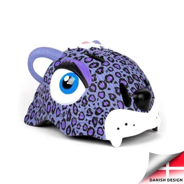 Crazy Safety Leopard sykkelhjelm - Lilla (100301-02-01)