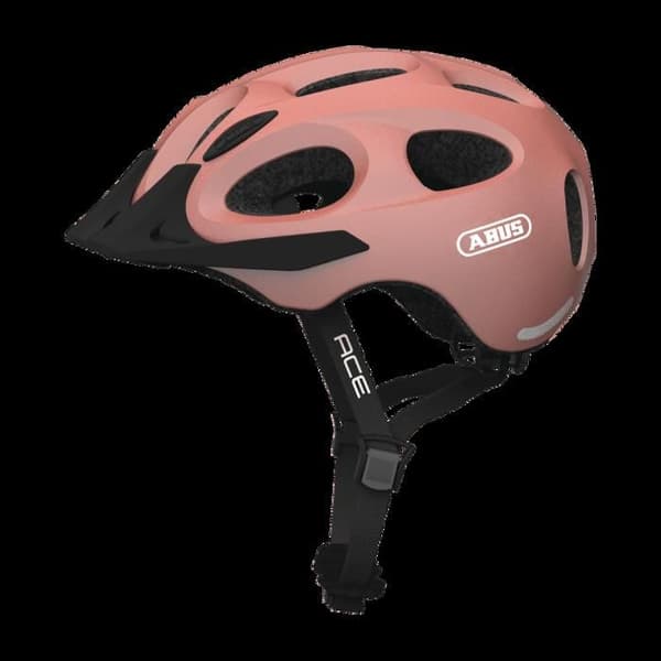 Cykelhjälm - ABUS - Youn-I ACE - Inbyggd LED-bakljus - Unisex - Rosa