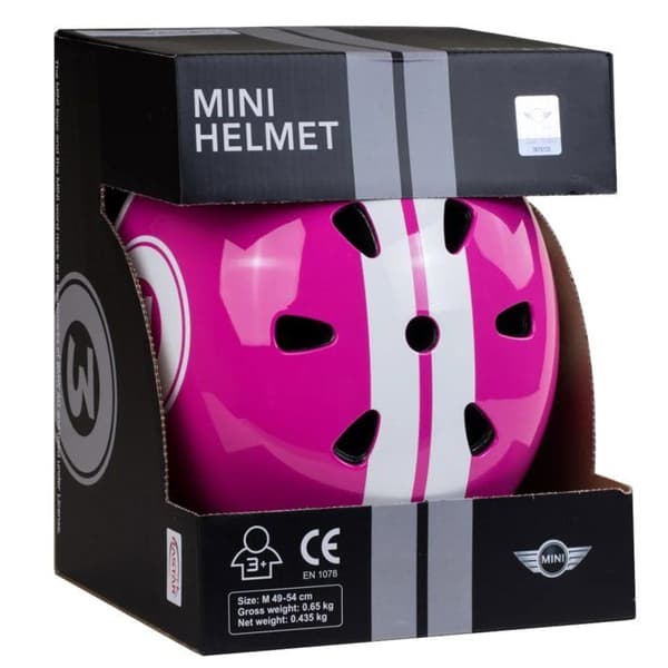 Barnhjälm - MINI - Rosa - Justering 49-54 cm - Säkerhet - Komfort