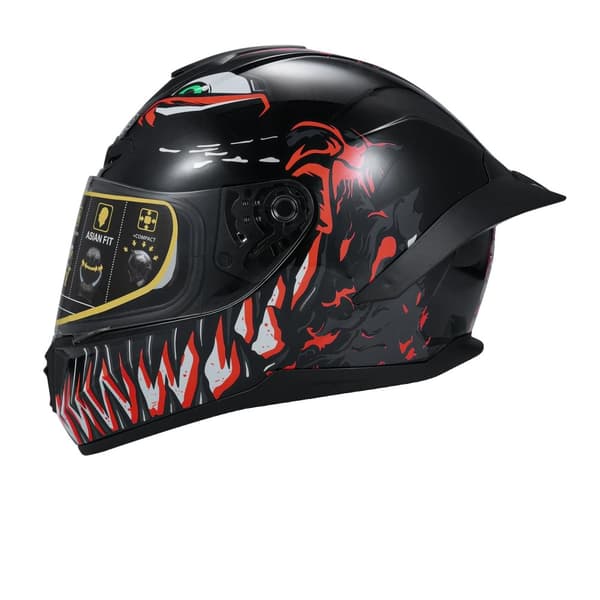 Motorcykelhjelm, premium kvalitet materiale, komfortabel foring,XL