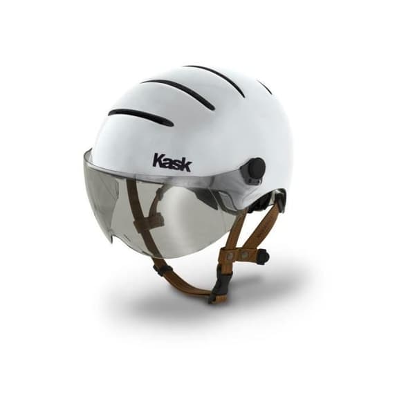 KASK URBAN LIFESTYLE cykelhjälm (L) - Vit - Fritidscykling - Eco-läder hakskydd och CoolMax® inredning