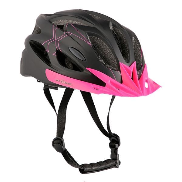 MTW291 SORT OG PINK STØRRELSE M (51-60CM) NILS EKSTRA HJELM