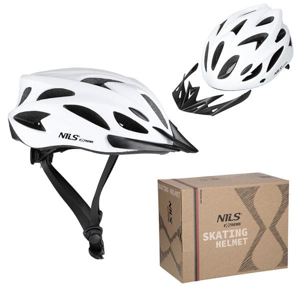 MTW291 HVID HJELM STØRRELSE L (55-61CM) NILS EXTREME