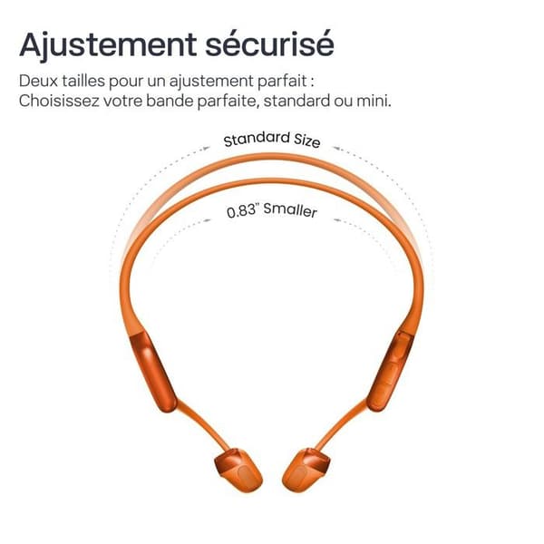 CASQUE BT KONDUKTIV OCH AIR OPENRUN PRO2 MINI ORANGE