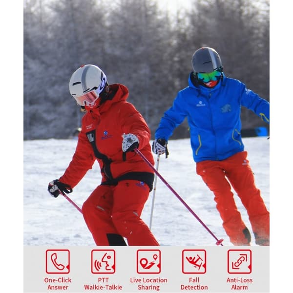 Livall RS1 Bluetooth PTT Alert SOS Skihjelm Hvid M