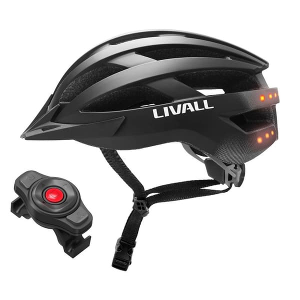 Bluetooth MTB-cykelhjälm 58-62cm LED/SOS/Intercom svart