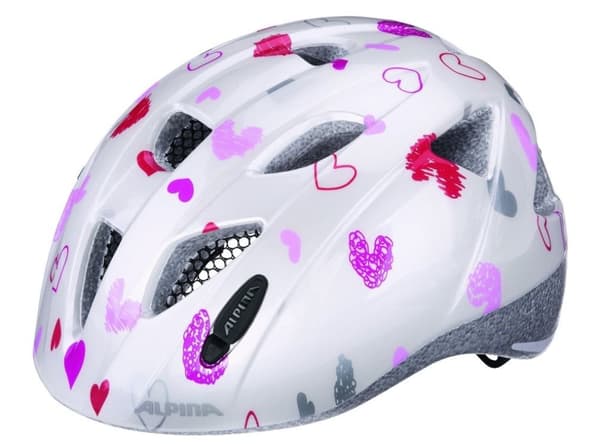 Cykelhjelm Alpina Ximo, hvid i hjerter, 49-54