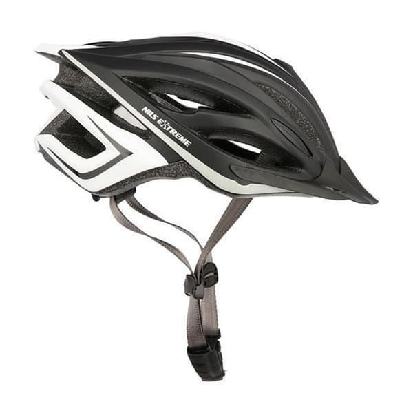 Cykelhjälm - NILS Extreme - MTW202 - Svart/Vit - Unisex - In-mold