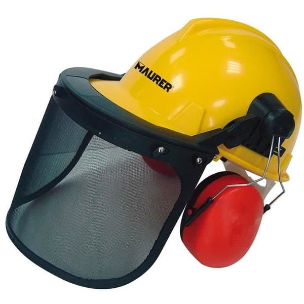 Casco Con Visera, ansiktsskydd och hörselskydd
