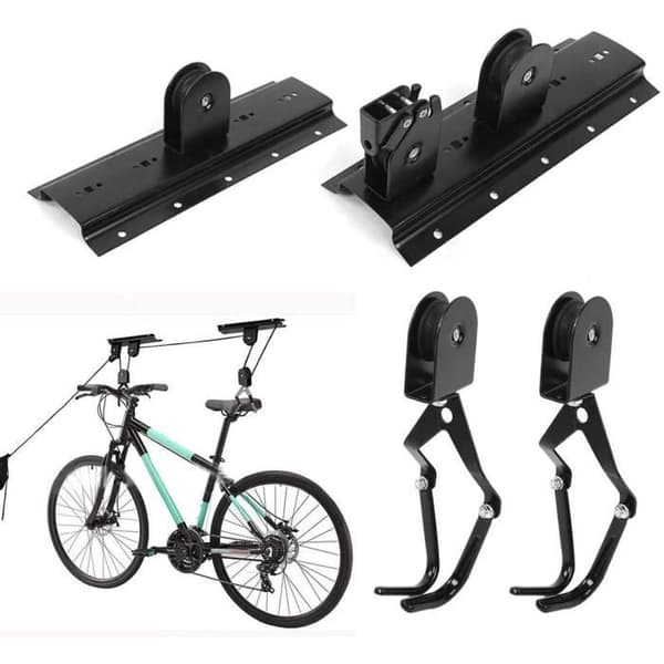 Takstöd för cykel - A417 - Aluminiumlegering - Svart - 1 cykel - Vägghängd