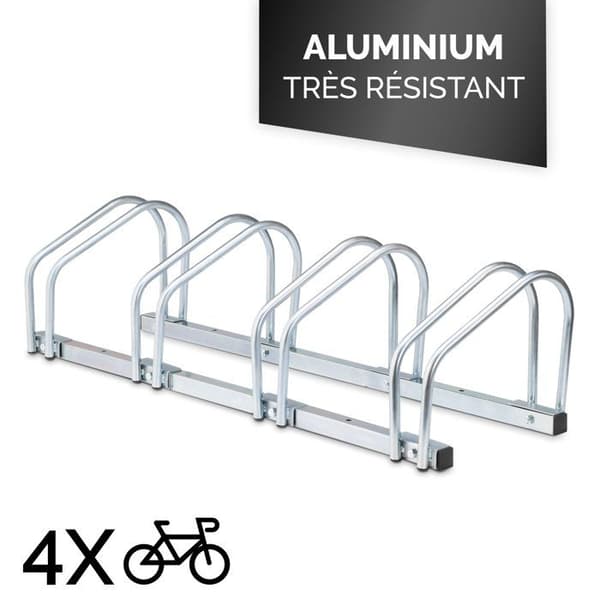 Cykelställ - Ej specificerat - 120 cm - Silver - Aluminium - 4 cyklar