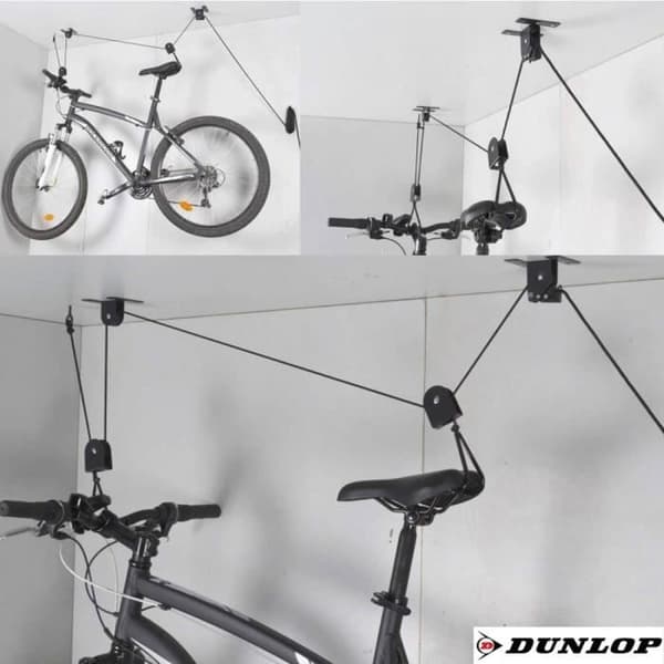 Lyftstöd för takcykel - DUNLOP - Fästkrokar - Svart - Vuxen - Upp till 20 kg