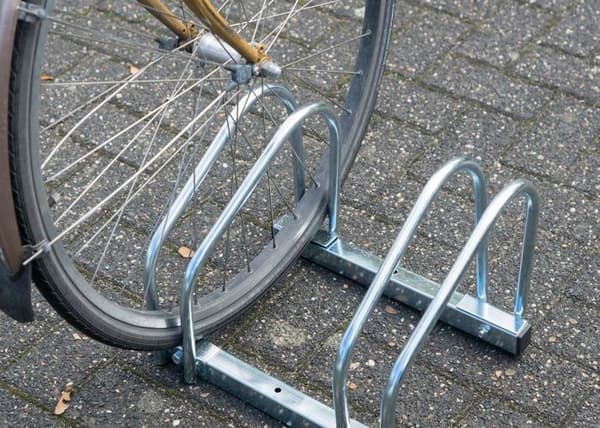 Cykelhållare - Dunlop - Väggmodell - Aluminium - 2 cyklar - Silver