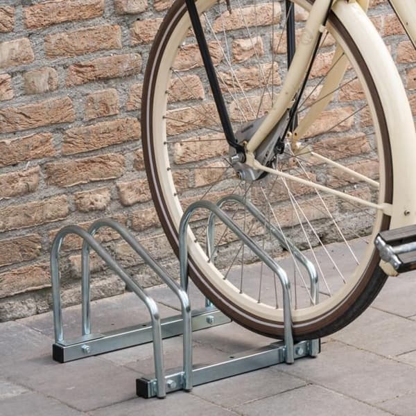 Cykelhållare - Dunlop - Väggmodell - Aluminium - 2 cyklar - Silver