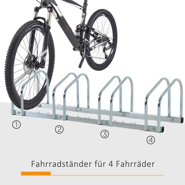 Cykelställ, 110x33x27 cm, Silver