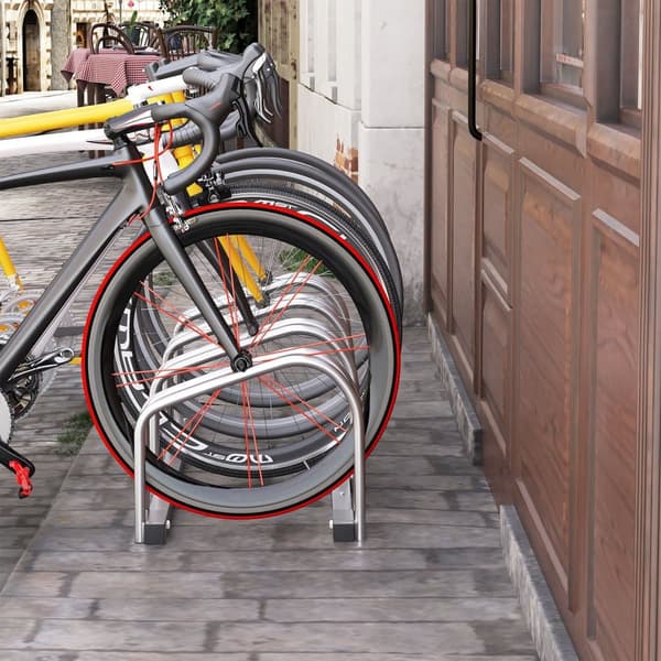 Cykelställ, 110x33x27 cm, Silver