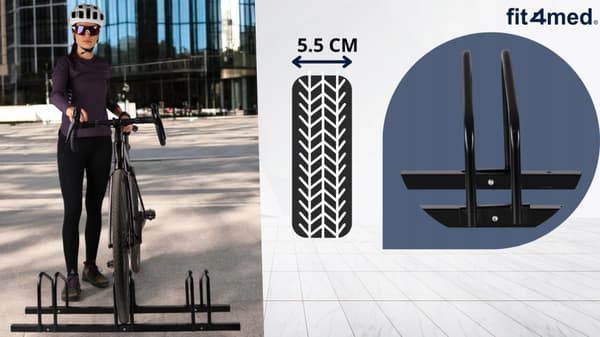3-CYKELSTANDATORER STÅL DOBBELTSIDIGT MASSIVT STABILT