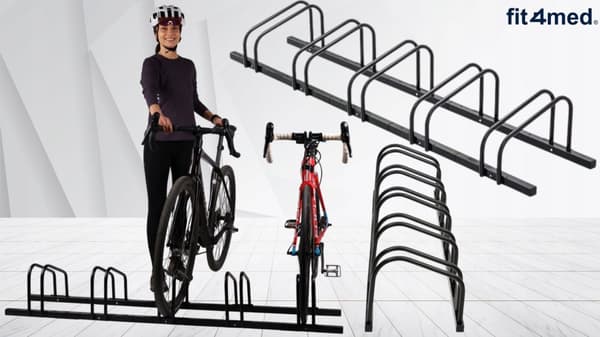 5-CYKELSTÅND, STÅL, DOBBELTSIDIGT, SOLID, STABIL