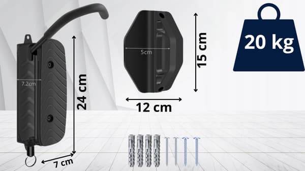 CYKELHÄNGARE VÄGG CYKELKROK SOLID JUSTERBAR 20 KG