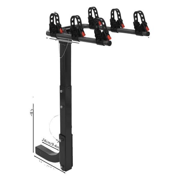 **Cykelstativ, Høj Belastningskapacitet 70 kg, Alsidig 2-tommer Trækmodtager**,sort