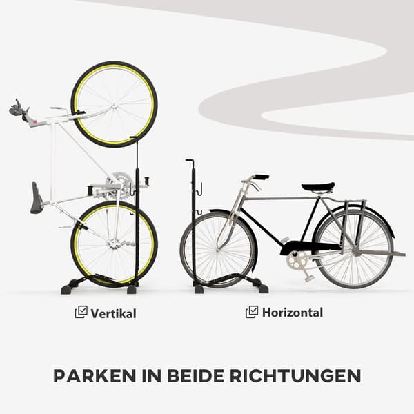 Cykelstativ, 45x44x118 cm, Sort