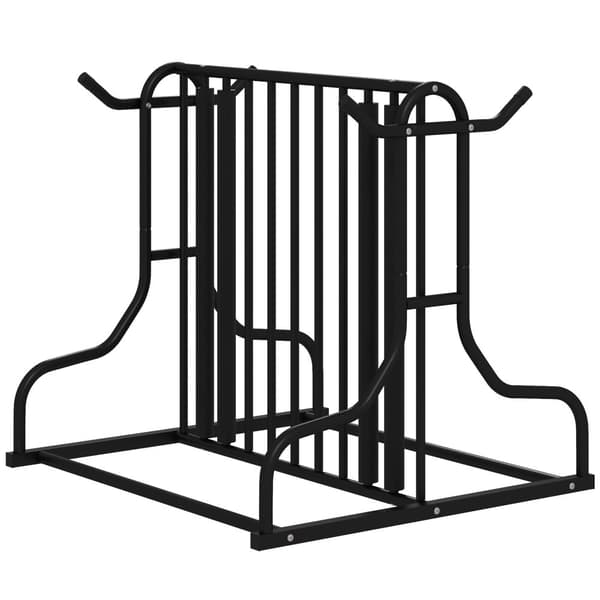 Cykelstativ, 90x80x80 cm, Sort