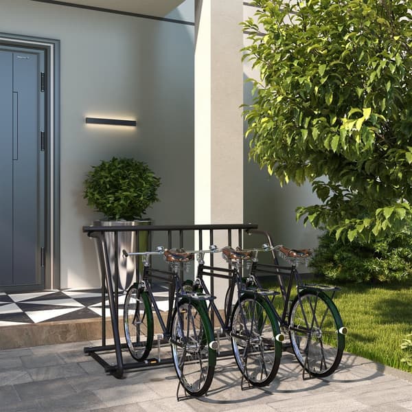Cykelstativ, 114x58x75 cm, Sort