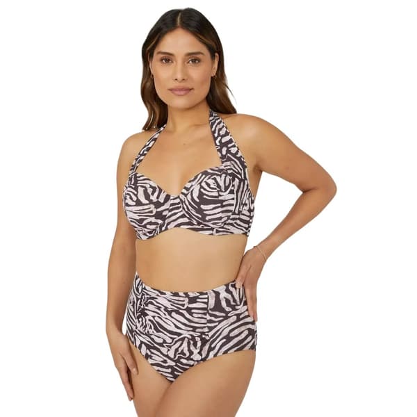 Gorgeous Bikinitrusser med høj talje med zebraprint til kvinder/damer