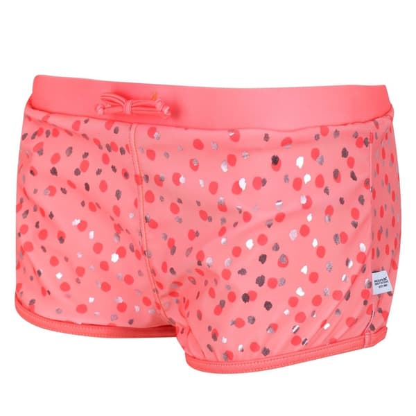 Regatta Girls Hosanna Dotted Swim Shorts Fusion Coral 9-10 Years