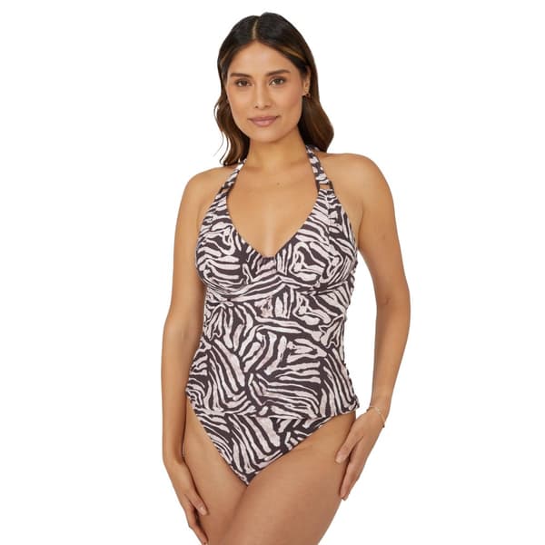 Gorgeous Dame/kvinder med zebraprint, ikke-polstret tankini-top