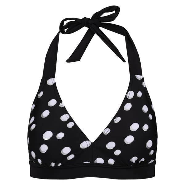 Regatta Womens/Ladies Flavia Polka Dot Bikini Top Black/White 10 UK