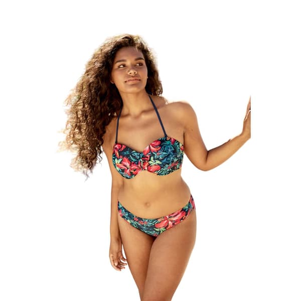 Animal Womens/Ladies Floral Front Tie Bikini Top