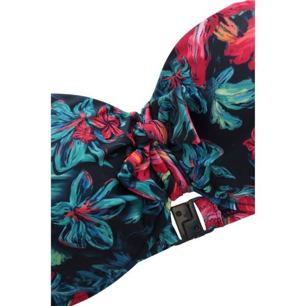 Animal Womens/Ladies Floral Front Tie Bikini Top