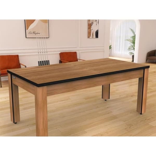 Arizona bokträdskonvertibel biljardbordsskiva - Naturlig - 213x119x1cm - Blandad - Vuxen