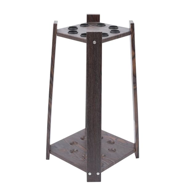 Billiard Cue Rack, 8-håls Förvaring, Retro Högdensitetsboard,Choklad