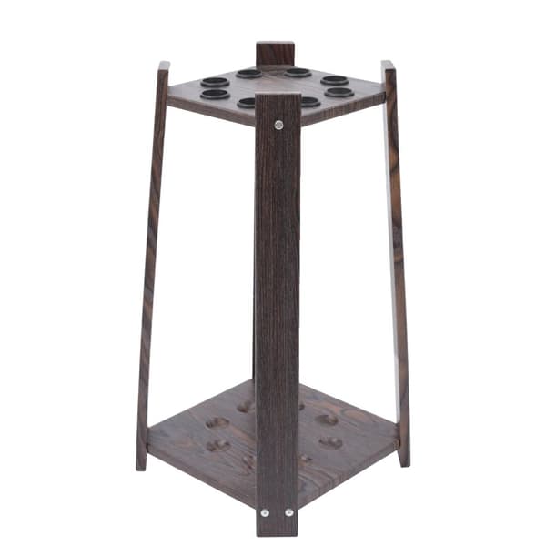 Billiard Cue Rack, 8-håls Förvaring, Retro Högdensitetsboard,Choklad