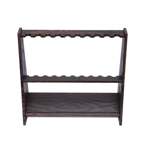 Billardkö Rack, 10 Hål, Retro Stil, Densitetsboard,Brun