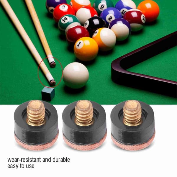 10 st Biljard Snooker Pool Cue Stångspets Ersättningsdelar Tackletillbehör (12mm)