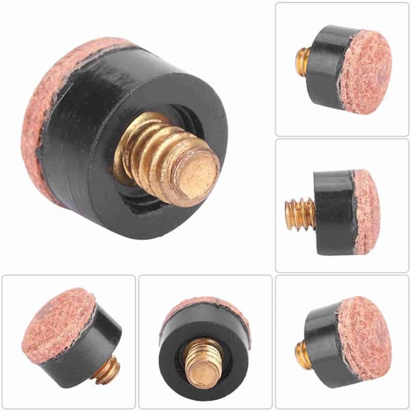 10 stk billard snooker pool kø stang spids reservedele tackle tilbehør (12mm)